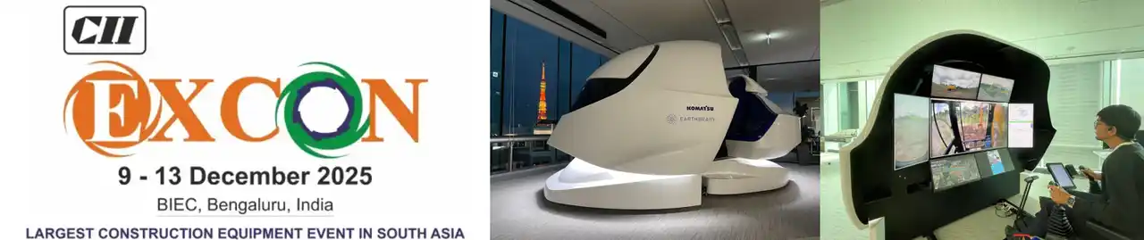 【株式会社EARTHBRAIN】 EXCON 2025（インド開催）のKomatsu IndiaブースでSmart Construction(R)ソリューションと遠隔操作システムを展示