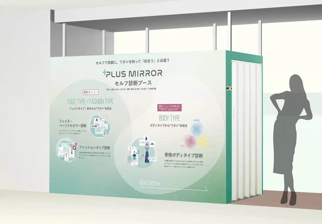 【株式会社Innovation Studio】 株式会社ジェイアール東日本都市開発が運営するシャポー船橋が、「似合う」が見つかるAI診断ブースを設置
