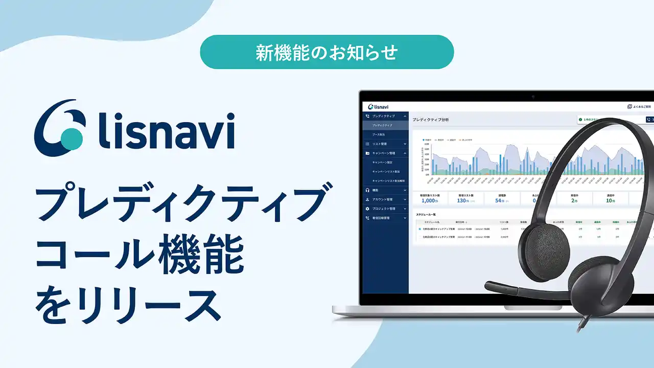 【株式会社Scene Live】 アウトバウンドコールシステム『lisnavi』、プレディクティブコール機能をリリース