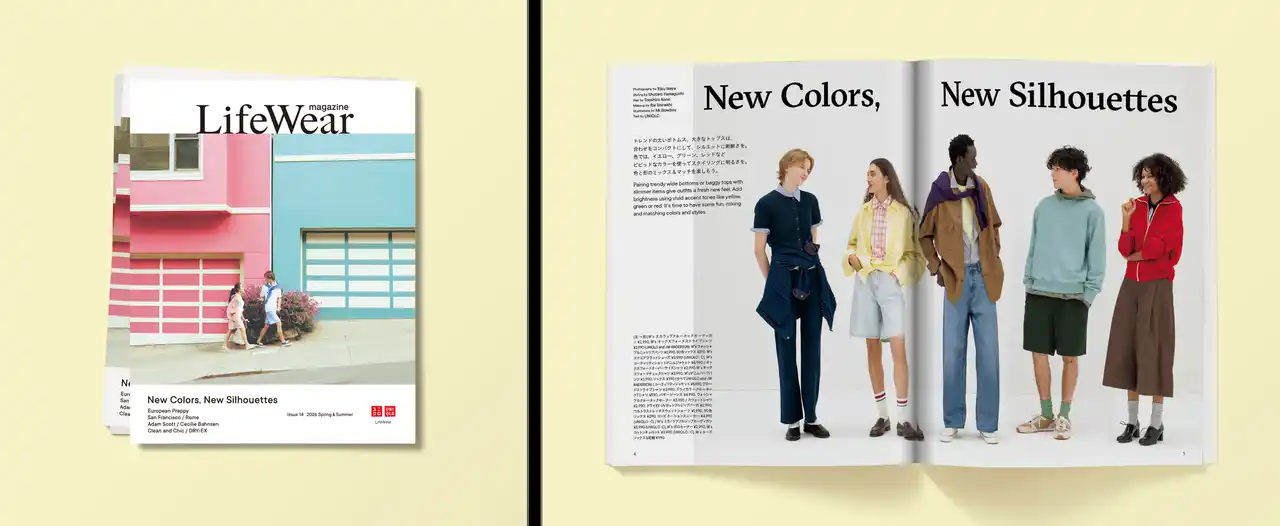 【株式会社ユニクロ】 LifeWear magazine Issue 14New Colors, New Silhouettes