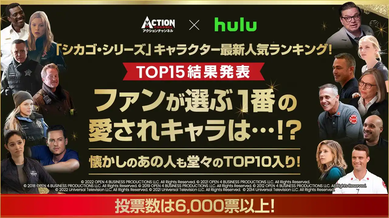 【ＨＪホールディングス株式会社】 【結果発表】「シカゴ・シリーズ」キャラクター人気投票！ファンが選ぶ、1番の愛されキャラは…!?
