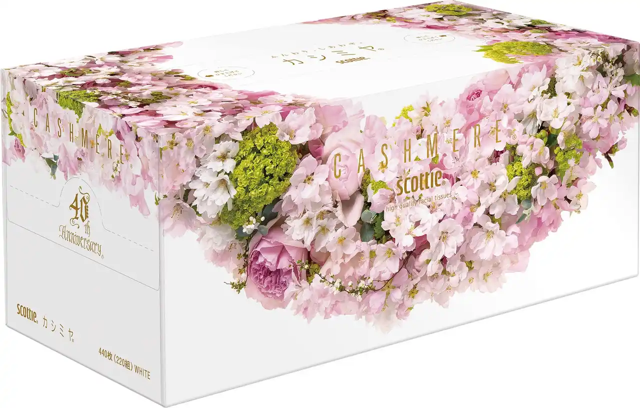 【日本製紙クレシア株式会社】 今年も、ひと足早く春の訪れを 桜デザインのプレミアムティシューを1月1日より数量限定で発売