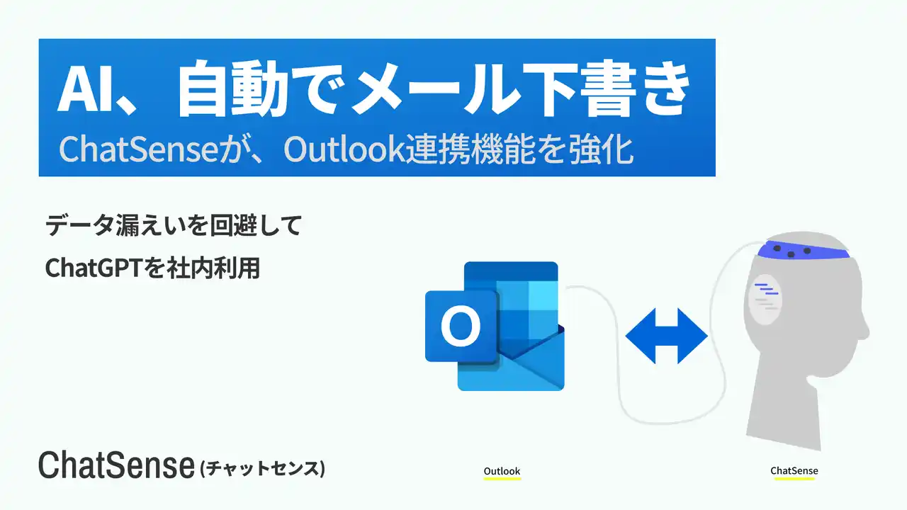 【株式会社ナレッジセンス】 AIが「メールの下書き」作成まで可能に。法人向けAIエージェント「ChatSense」が新機能公開