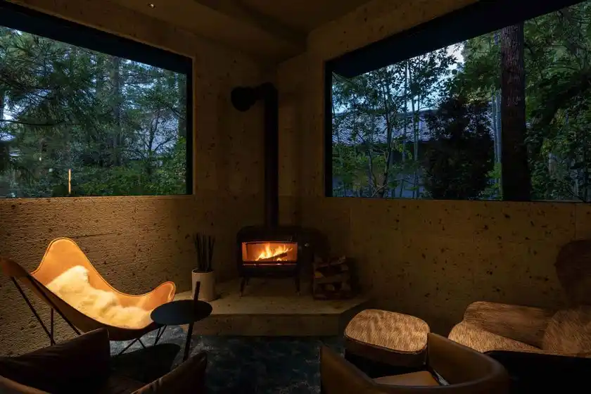 焚火ストーブを眺めながらゆっくりと