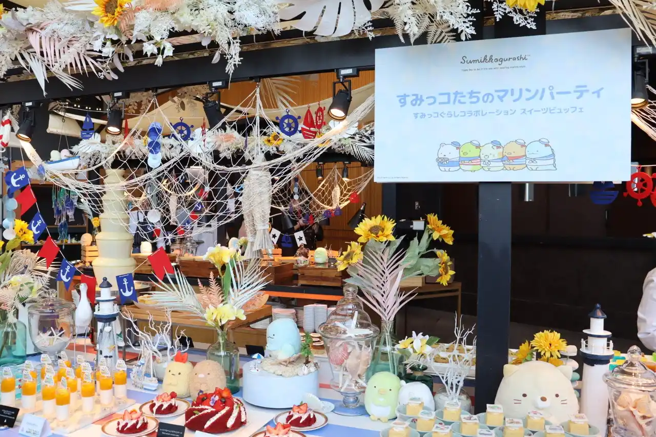 【サンエックス】 【7月5日から】九州初！すみっコぐらしコラボレーションスイーツビュッフェ「すみっコたちのマリンパーティ」をヒルトン福岡シーホークにて開催中！