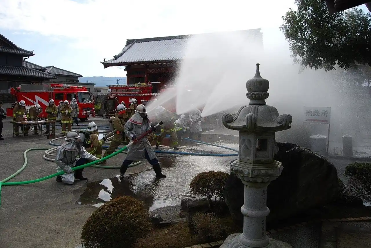 【徳島市】文化財消防訓練を実施