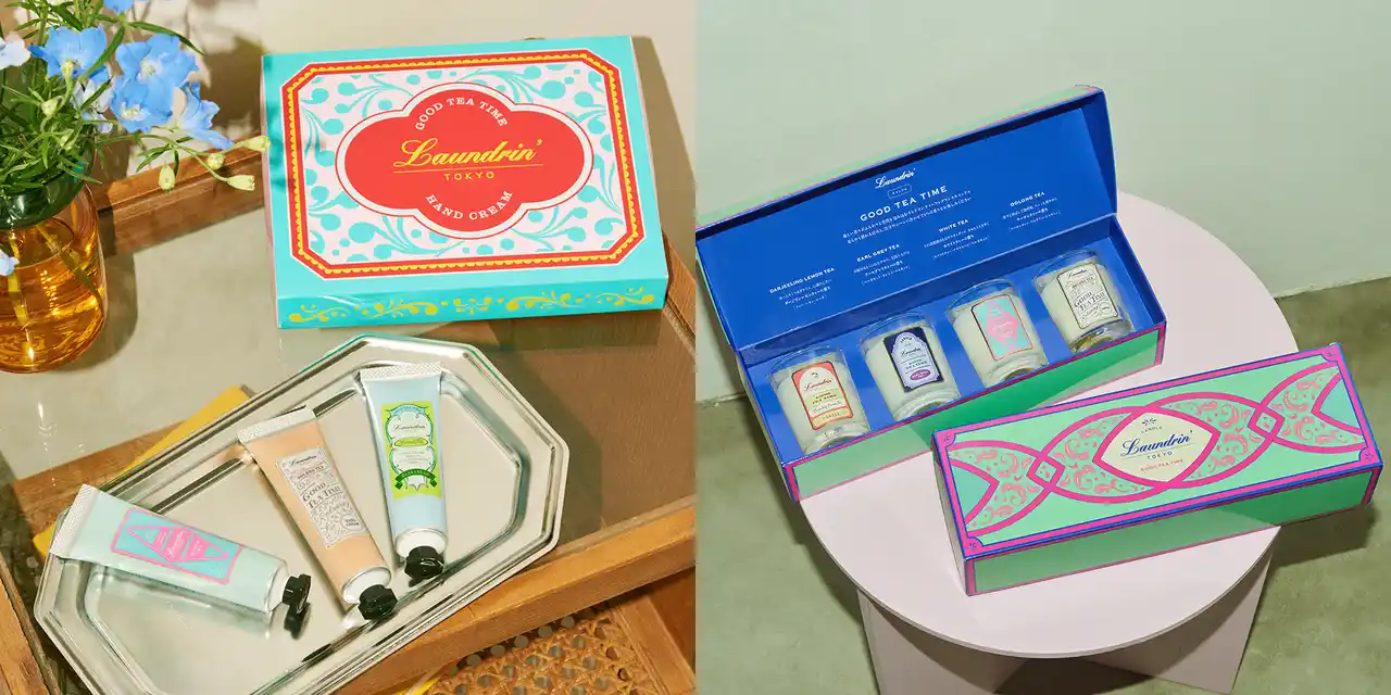 【株式会社ネイチャーラボ】 ランドリン「ティーフレグランス」の香りと癒しを楽しめるハンドクリームとミニキャンドルのコフレセットが新登場