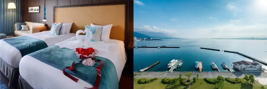 【京阪ホテルズ＆リゾーツ株式会社】 プロポーズや大切な記念日におすすめのアニバーサリーステイ　びわ湖に臨む客室で過ごす特別なひとときに　カップルの幸せを祝福するタオルアートがついた宿泊プランを販売