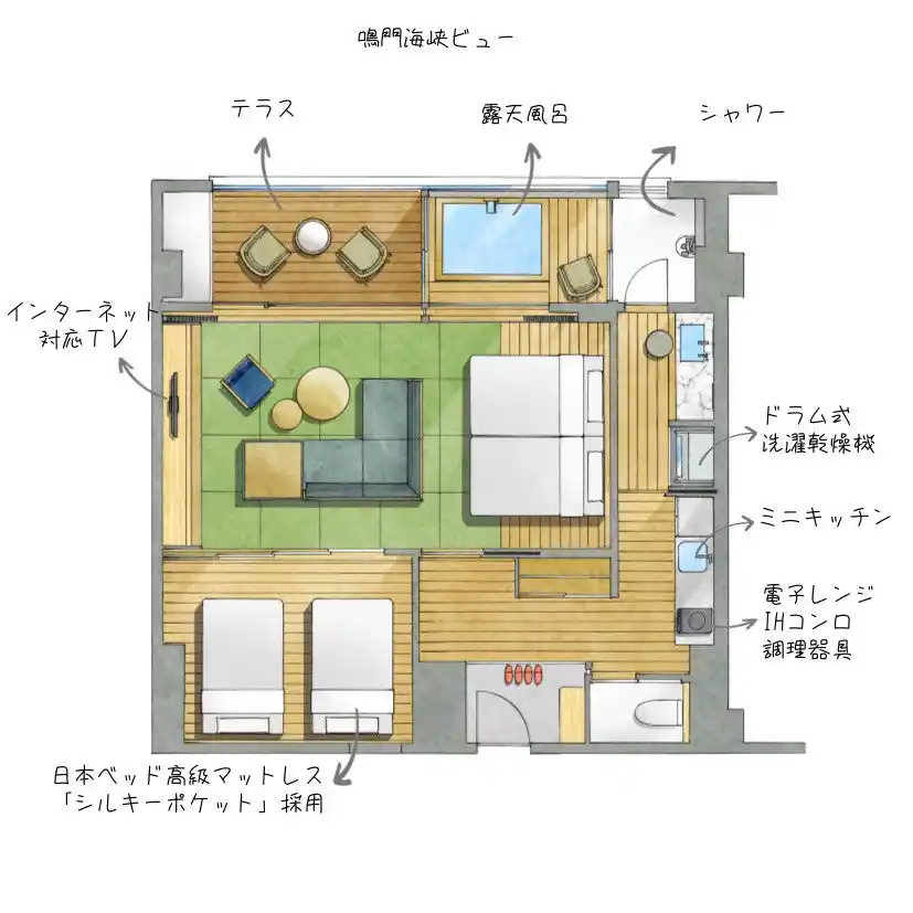 【自然にときめくリゾート 休暇村】 休暇村南淡路、四季折々のお料理でもてなすダイニングをリニューアル！「Oceanfront Dining淡路島キッチン」が7月12日、加えて、ホテル最上階にはプレミアム和洋室・和洋室が7月19日オープン