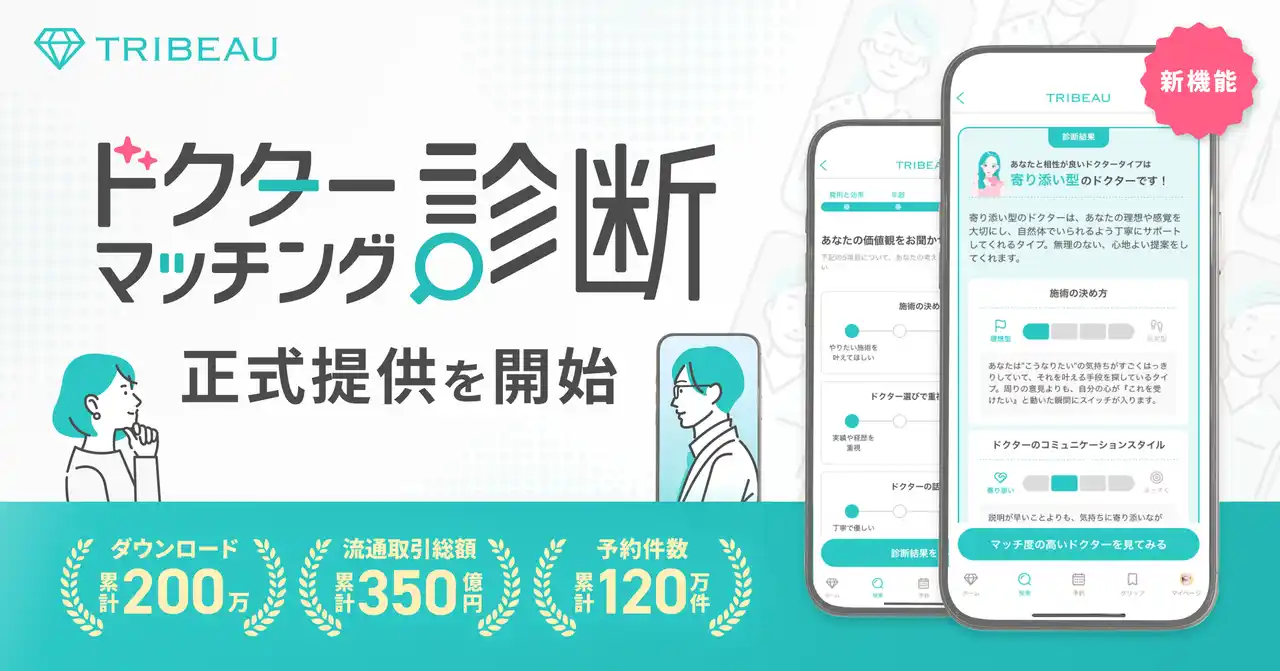 【トリビュー】新機能「ドクターマッチング診断」の正式提供を開始