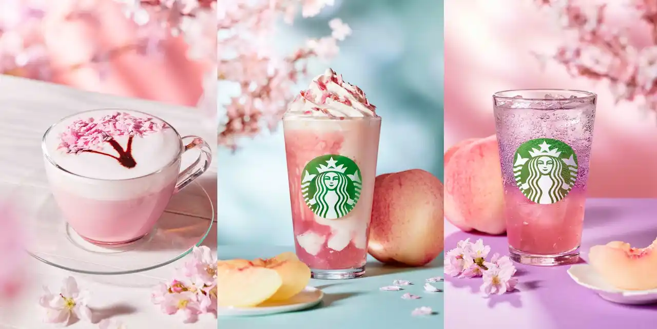【スターバックスコーヒージャパン株式会社】 桜味と白桃、どっちも！？　桜の味わいが好きな人も、さくら気分を味わいたい人も楽しめる　今年は選べる３つのSAKURAビバレッジが2026年2月18日(水)より登場！