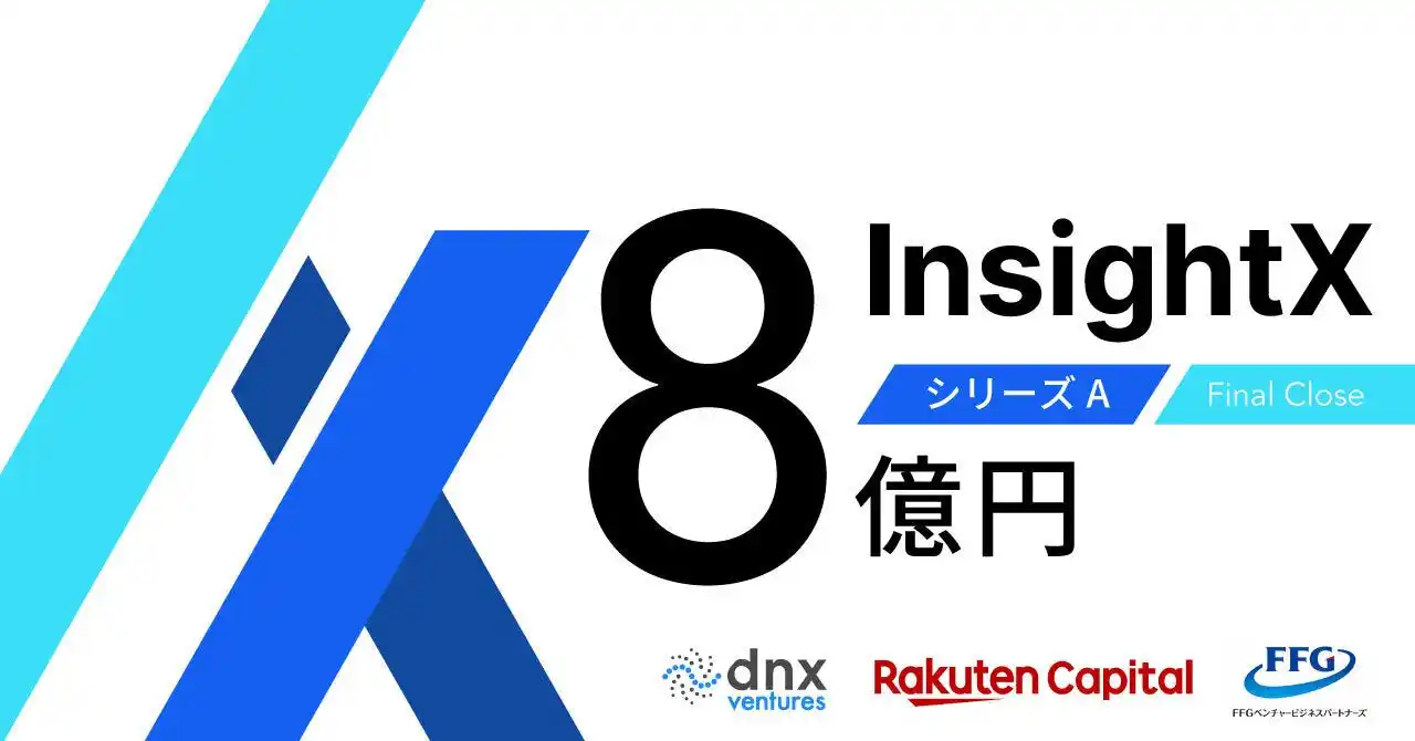 【株式会社InsightX】 CX変革AIプラットフォーム「InsightX」がシリーズA final closeで楽天キャピタル、FFGベンチャービジネスパートナーズから2億円を追加調達。総額8億円のシリーズA資金調達を完了
