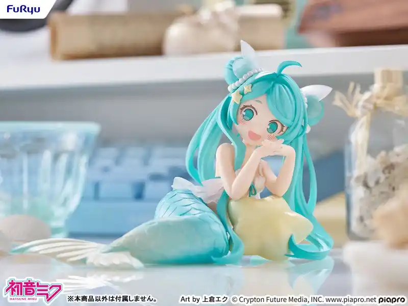 【大網株式会社】 「初音ミク」が、おとぎ話をテーマにした人魚姫姿のフィギュアで登場。イラストレーター・上倉エク氏描き下ろし。
