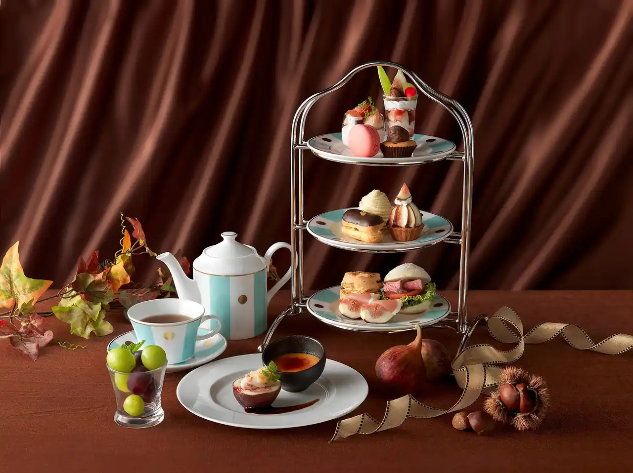 【グランドニッコー淡路】開業5周年記念企画第3弾、スペシャルプレート付き秋限定メニュー「淡路島いちじくと和栗のアフタヌーンティー」を9月1日より提供