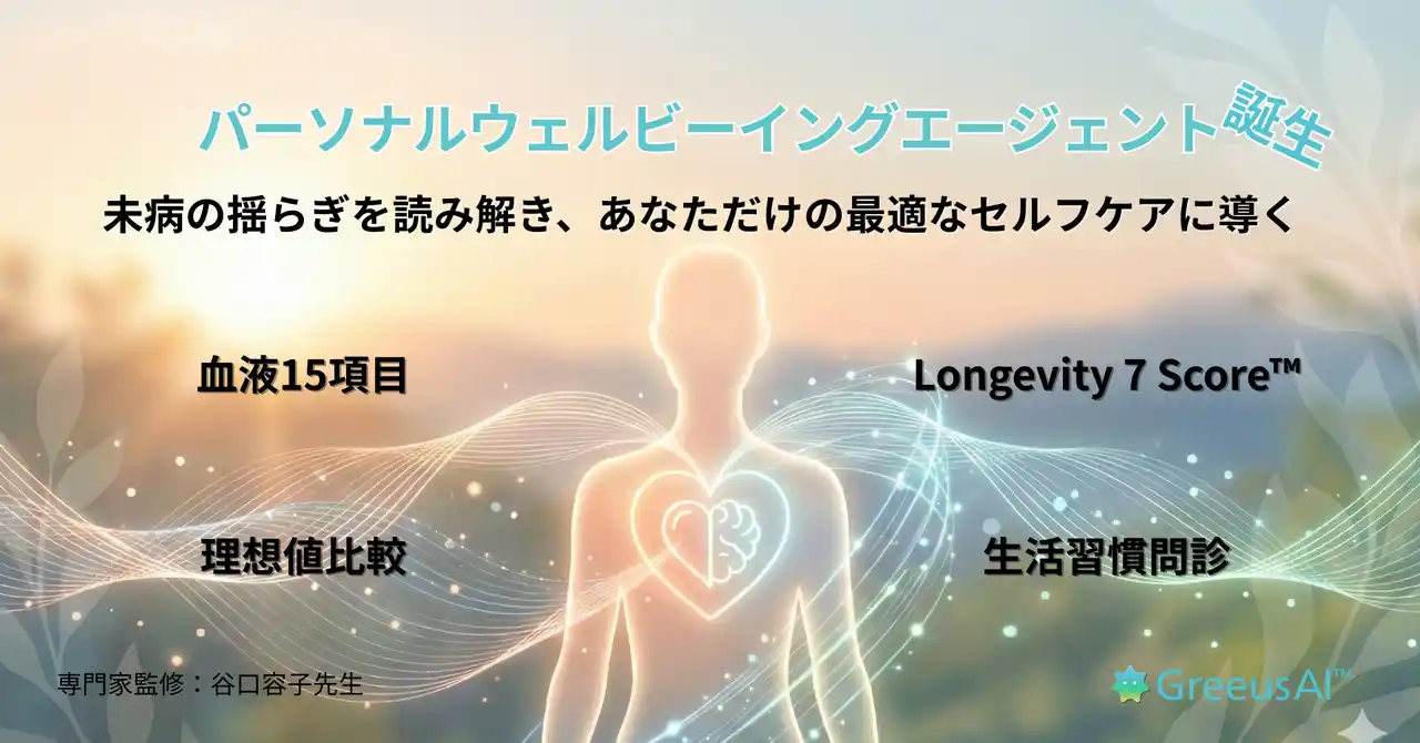 【株式会社GREEUS】 GreeusAI(TM) パーソナルウェルビーイビングエージェントを開発