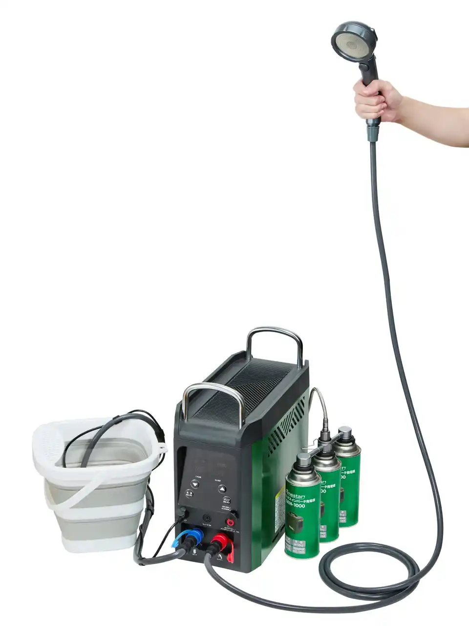 大和無線電器『カセットガスポータブル温水シャワー』クラウドファンディングで支援金額1,200%達成