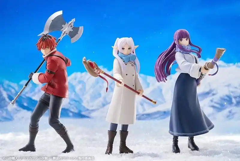 【大網株式会社】 TVアニメ『葬送のフリーレン』より、「フリーレン」「シュタルク」「フェルン」が『OSHI WORKS』で立体化。あみあみにて、それぞれ予約受付中。