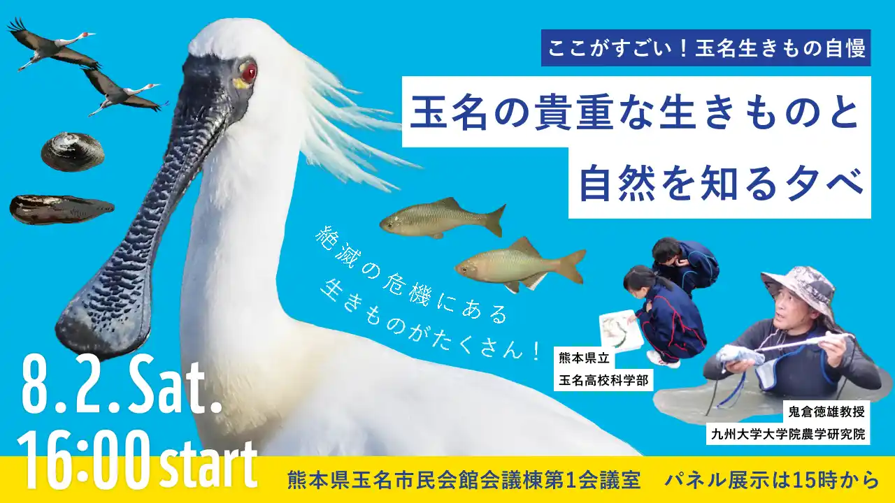【公益財団法人世界自然保護基金ジャパン】 【夏休み特別企画】ここがすごい!「玉名生きもの自慢」玉名の貴重な生きものと自然を知る夕べ