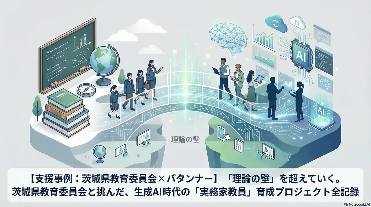 【株式会社パタンナー】 【茨城県教育委員会×データサイエンス・AI研修事例】"「理論の壁」を超えていく。茨城県教育委員会と挑んだ、生成AI時代の「実務家教員」育成プロジェクト全記録"を公開。