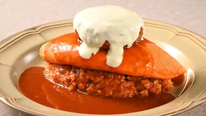 名物！ダブルチーズハンバーグオムライス