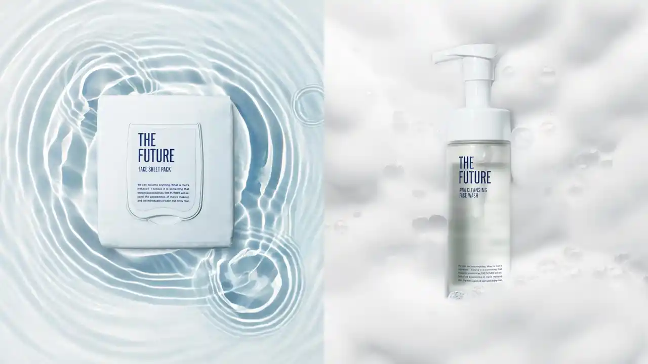 【STORiiY株式会社】 【新発売】ブランドシェアNo.1※1メンズメイクブランド「THE FUTURE」より、メイク前の新習慣を提案するパックとクレンジング洗顔が誕生！