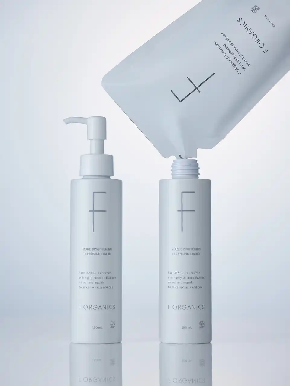 【株式会社マッシュホールディングス】 【F ORGANICS(エッフェオーガニック)】人気のクレンジングリキッドに「詰替え用パウチ」が登場！手軽に継続しやすく、環境にも配慮＜9月18日（木）発売＞