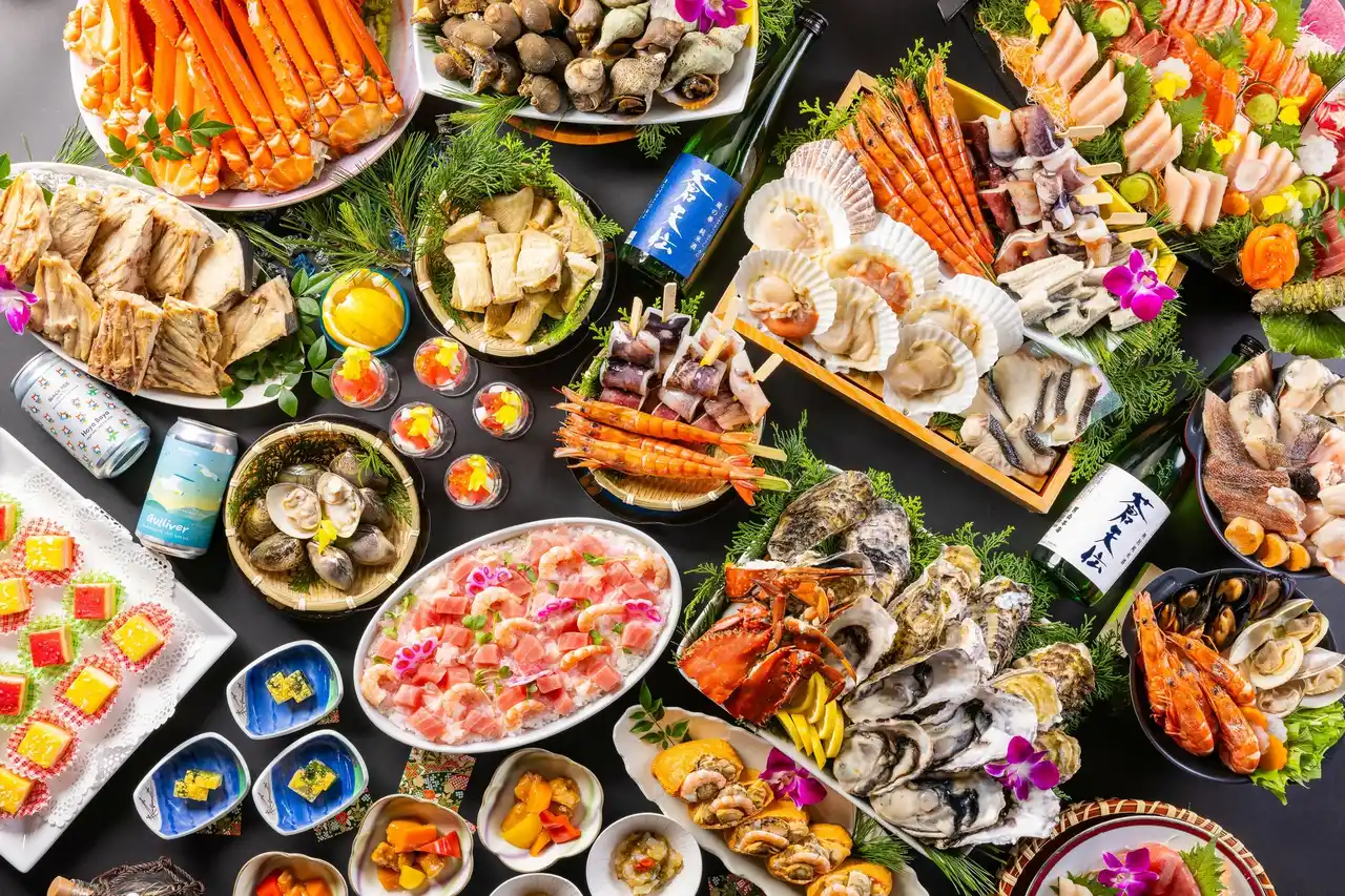 【自然にときめくリゾート 休暇村】 海のごちそう、好きなだけ。　休暇村気仙沼大島では、無煙ロースターで楽しむ “浜焼きビュッフェ”プランを２月１日より販売開始します。