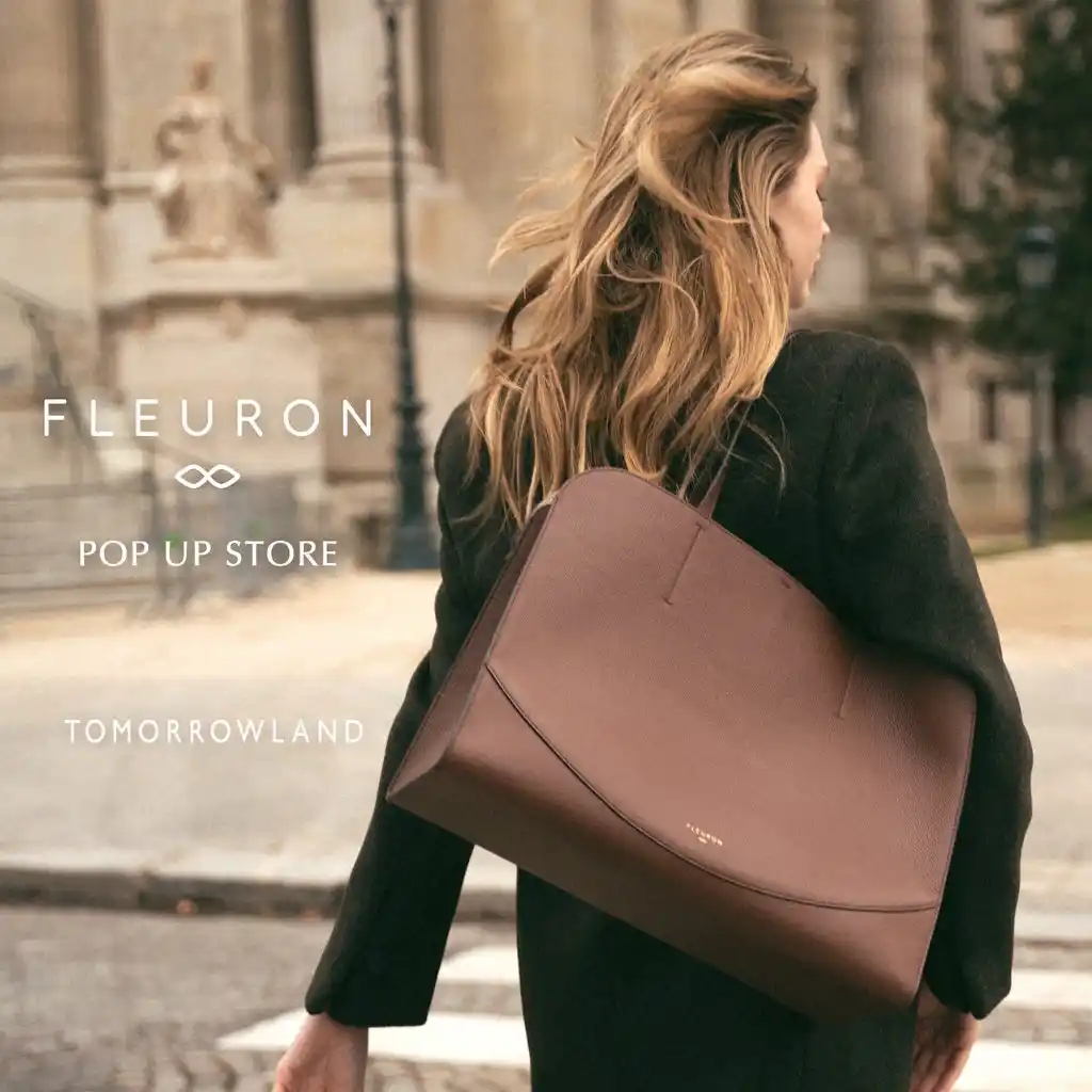 【株式会社 トゥモローランド】 フランス発バッグブランド〈FLEURON（フルーロン）〉が、9月12日より新宿京王、19日よりそごう横浜でポップアップを開催。人気モデルと新作トートが登場。--