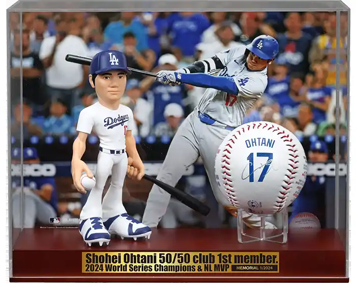 【株式会社秀建コーポレーション】 大谷翔平 世界限定2024点【MLB公式ライセンス】サイン入り記念ボール＆フィギュア＆ライセンスフォトのセット
