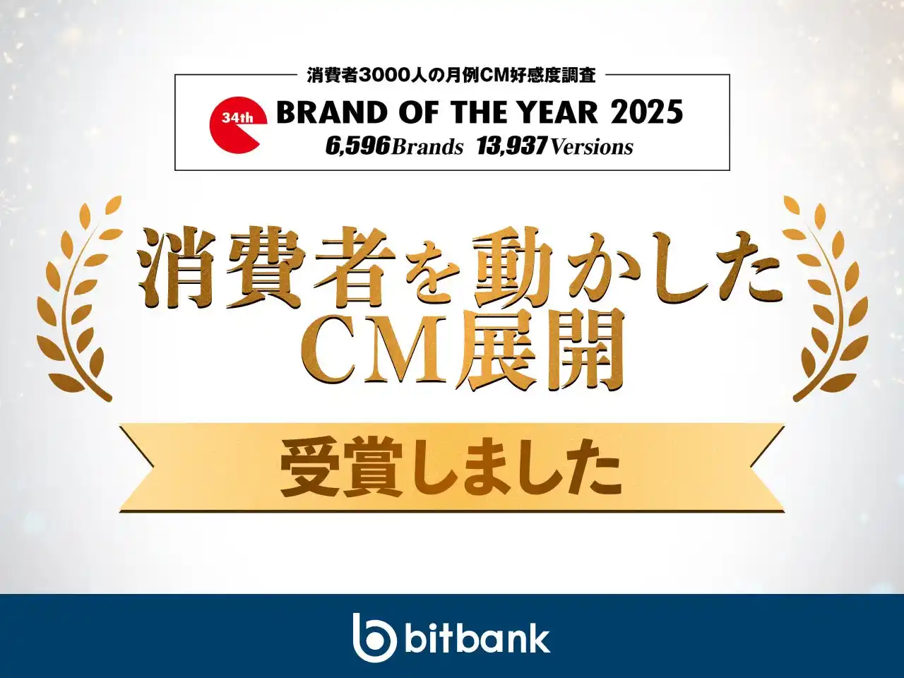 【ビットバンク株式会社】 テレビCM『Everybody bitbank』シリーズ 、「BRAND OF THE YEAR 2025」において「消費者を動かしたCM展開」を受賞