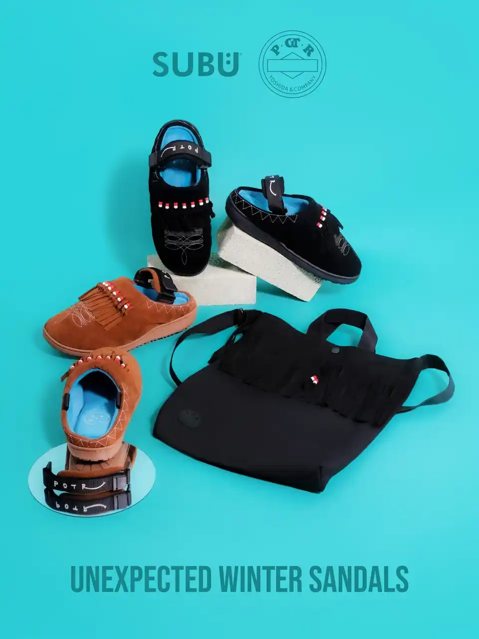 「SUBU × POTR」コラボレーションアイテムを発売、ウィンターサンダルの新たな可能性を、POTRのモノづくりとともに提案