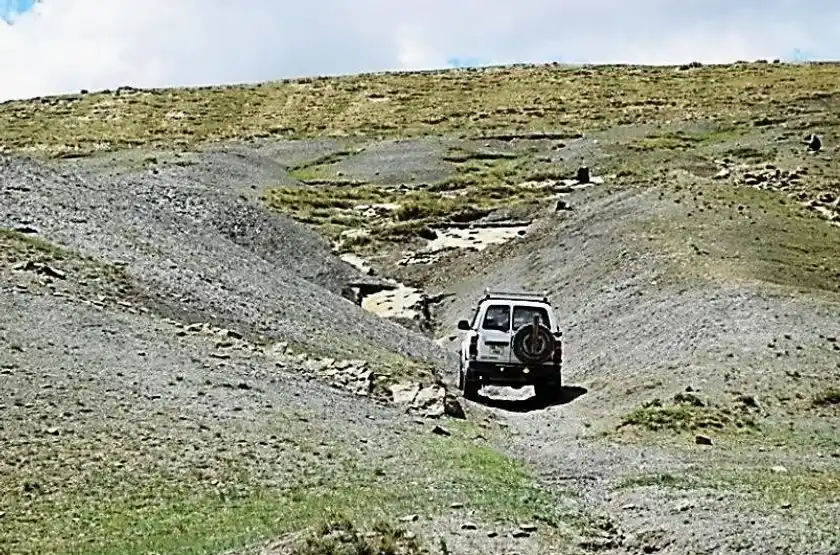 足跡化石産地の風景