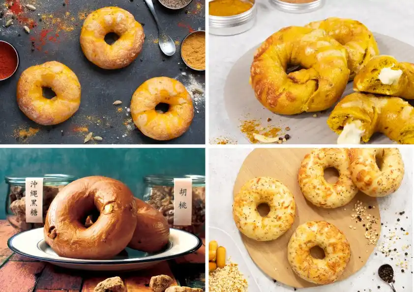 【株式会社JFLAホールディングス】 BAGEL & BAGEL から新商品が登場！ 夏に食べたくなるカレー風味のベーグルや、燻製チーズのベーグル、沖縄の黒糖を使用したベーグルを期間限定で販売します！