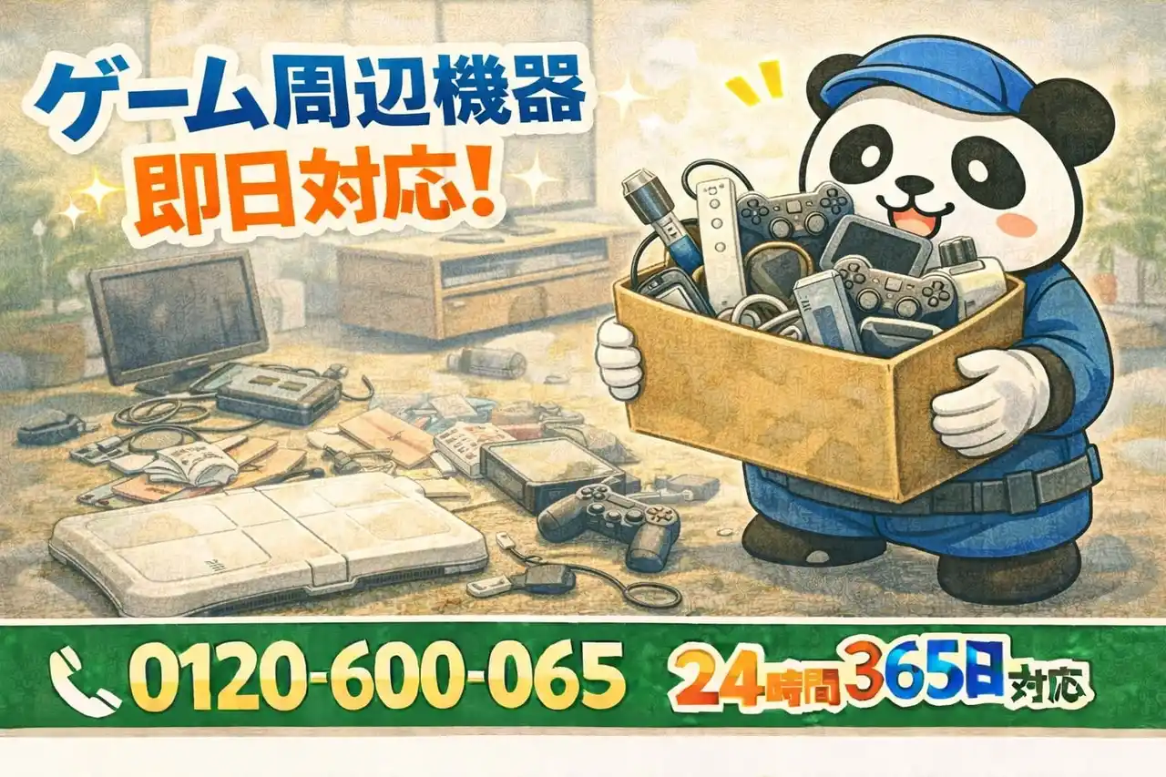【SYSTR株式会社】 【川越市限定】“ゲーム周辺機器の山”回収キャンペーン（2月は1,000円割引）｜不用品回収のまるっと本舗