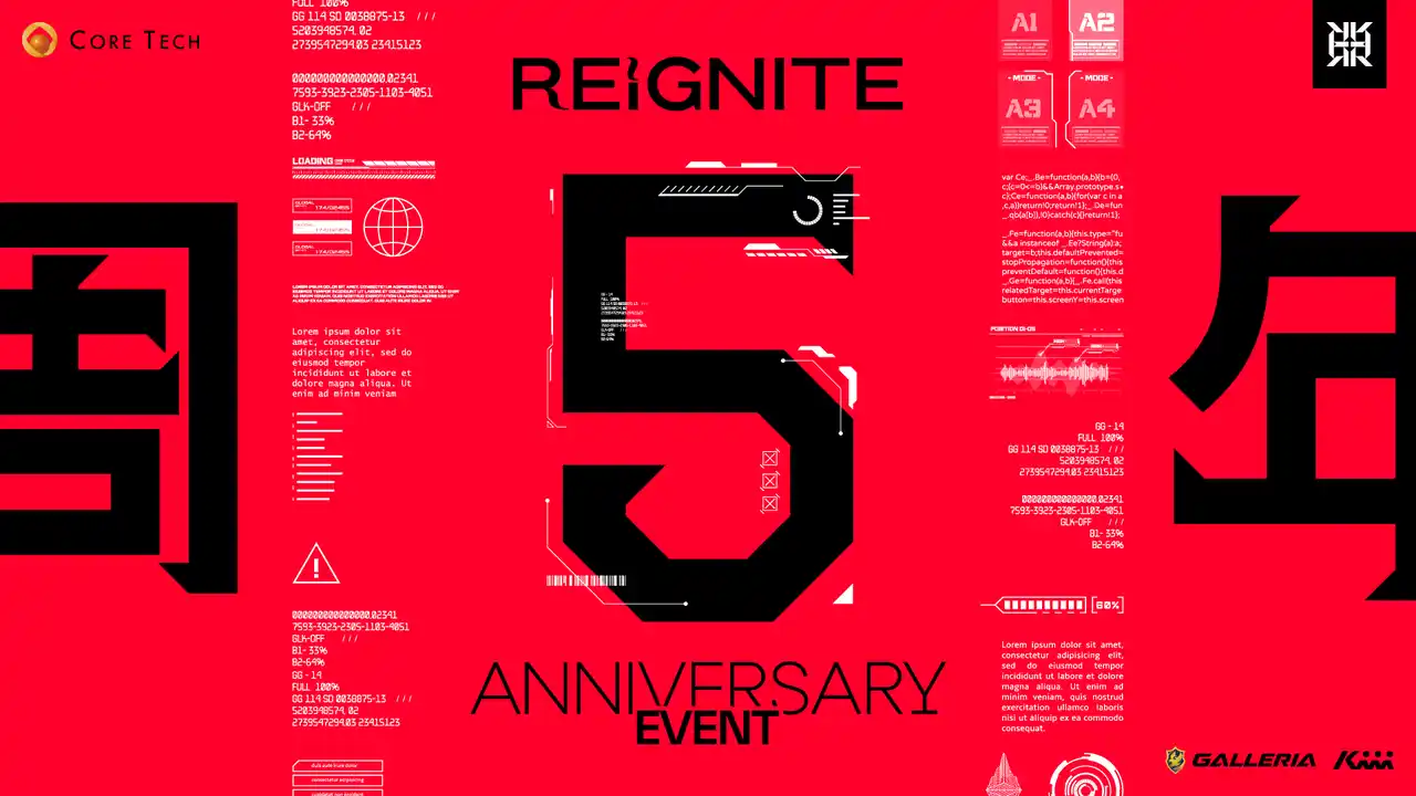 【株式会社コアテック】 プロeスポーツチーム「REIGNITE」が、チーム設立5周年を記念した特別なPOPUPイベントを開催！