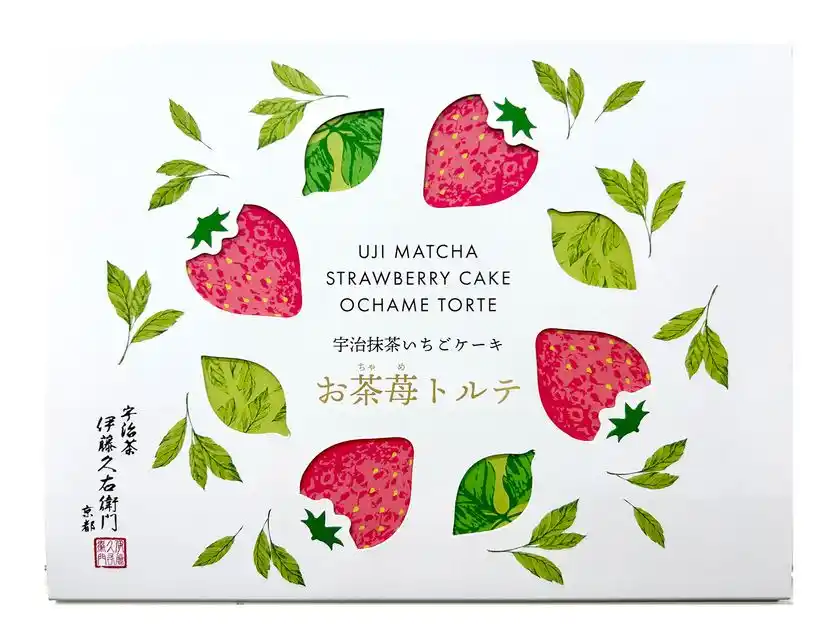 宇治抹茶いちごケーキ お茶苺トルテ パッケージ