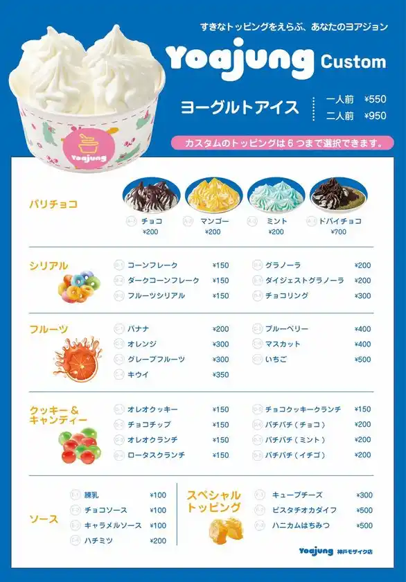 トッピングメニュー