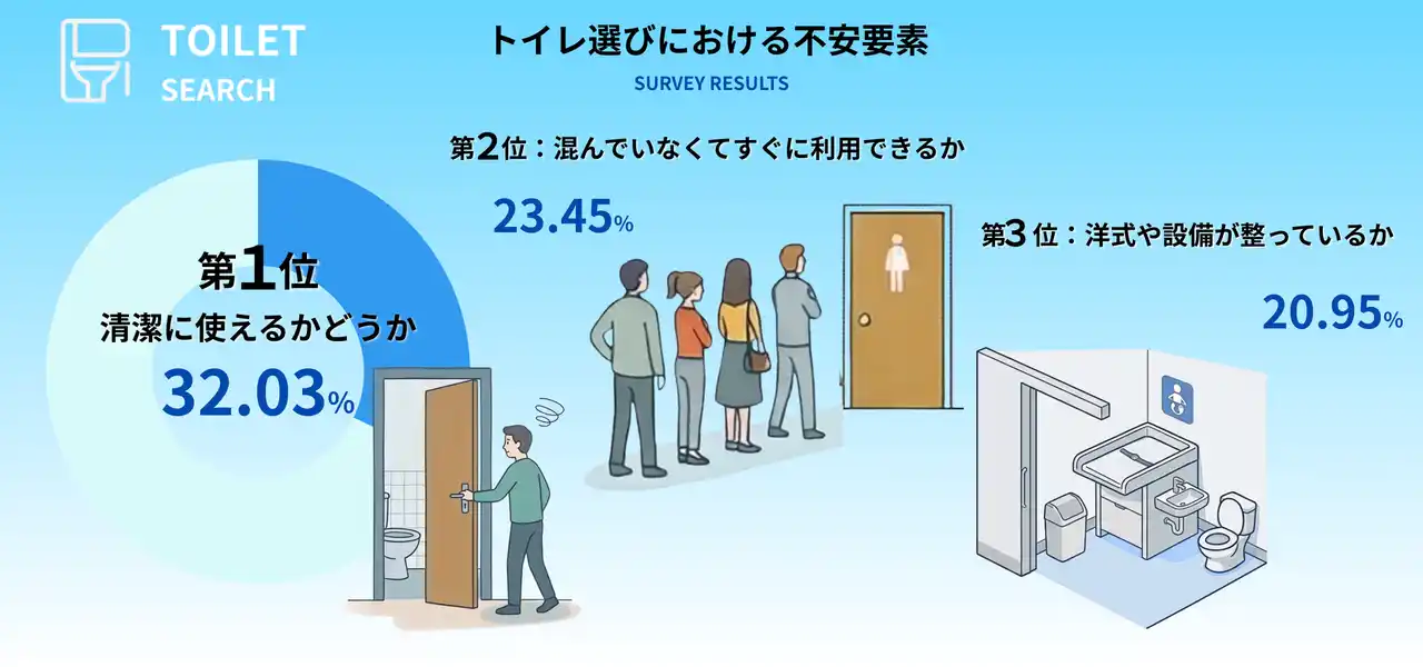 【トイレに関する調査結果】外出先トイレで感じる“あの不安”、実は多くの人が⚫︎⚫︎⚫︎でした