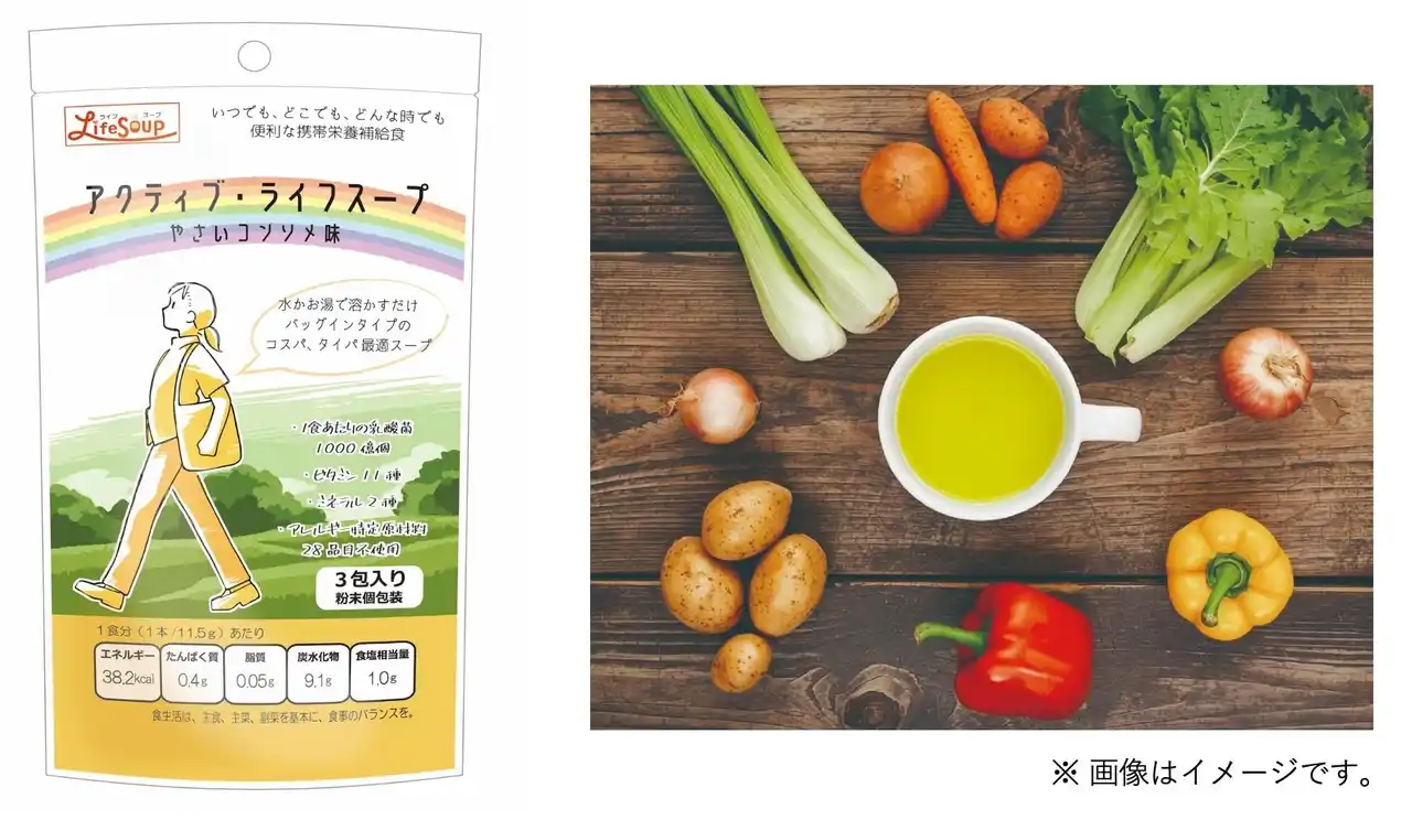 【株式会社ベジタルアドバンス】 【新発売】「時短料理と栄養の両立」が叶った！！ 忙しい現代人にウレシイ常備食が誕生しました！ 1,000億個の乳酸菌を配合した携帯栄養食「アクティブ・ライフスープ」が2026年2月1日登場！