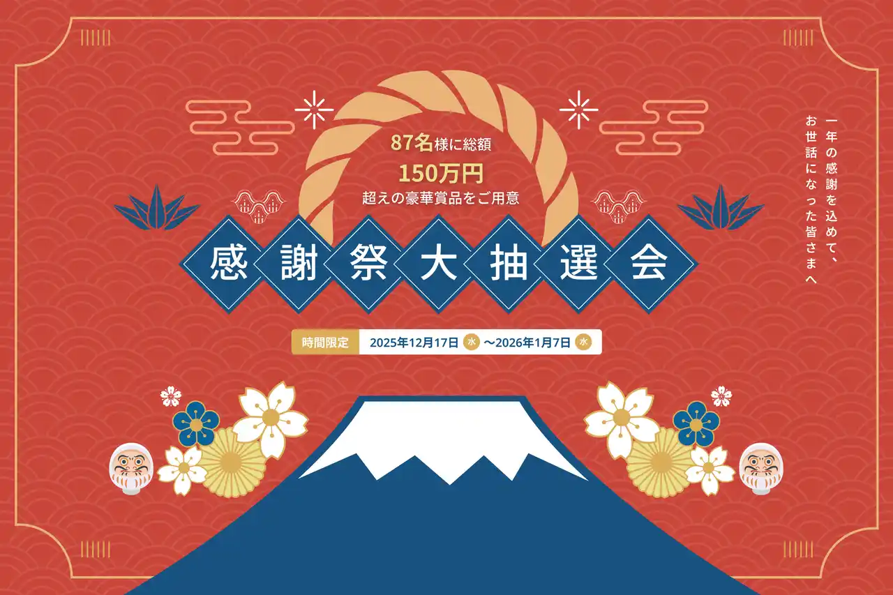 【株式会社ユーグリーン・ジャパン】 【UGREEN感謝祭】総額150万円超え！豪華賞品の当たる抽選キャンペーン実施。また人気製品が詰まった福袋を最大50%OFFで販売いたします