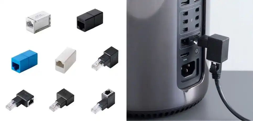 【エレコム株式会社】 LANケーブル延長時の信号劣化を軽減！上下左右にきれいに配線できるL字変換コネクターとRJ45 中継コネクター 全14製品を新発売