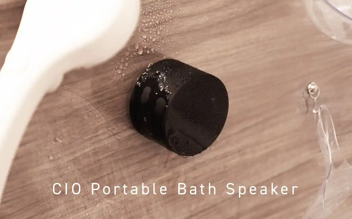 【株式会社CIO】 【株式会社CIO】お風呂の壁にもマグネット吸着！CIO初の小型スピーカー『CIO Portable Bath Speaker』を販売開始