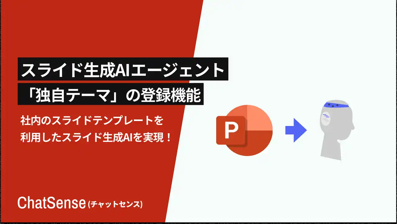 【株式会社ナレッジセンス】 スライド生成エージェント「ChatSense」、独自テーマを登録してカスタマイズできる機能をリリース