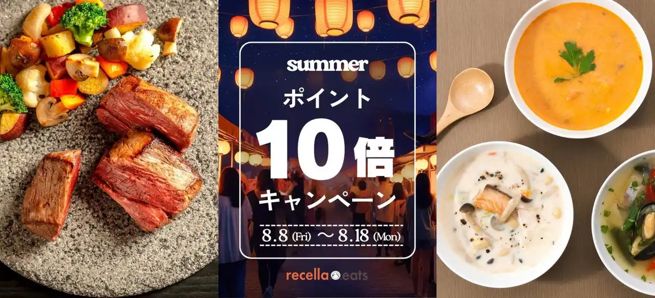 【ドクターリセラ株式会社】 ポイント10倍！リセライーツにて、ポイントアップキャンペーンを8/8(金)よりスタート！