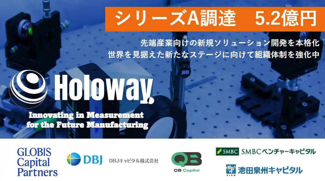 新たな光学測定技術で世界に挑む株式会社Holoway、総額5.2億円のシリーズA調達を実施