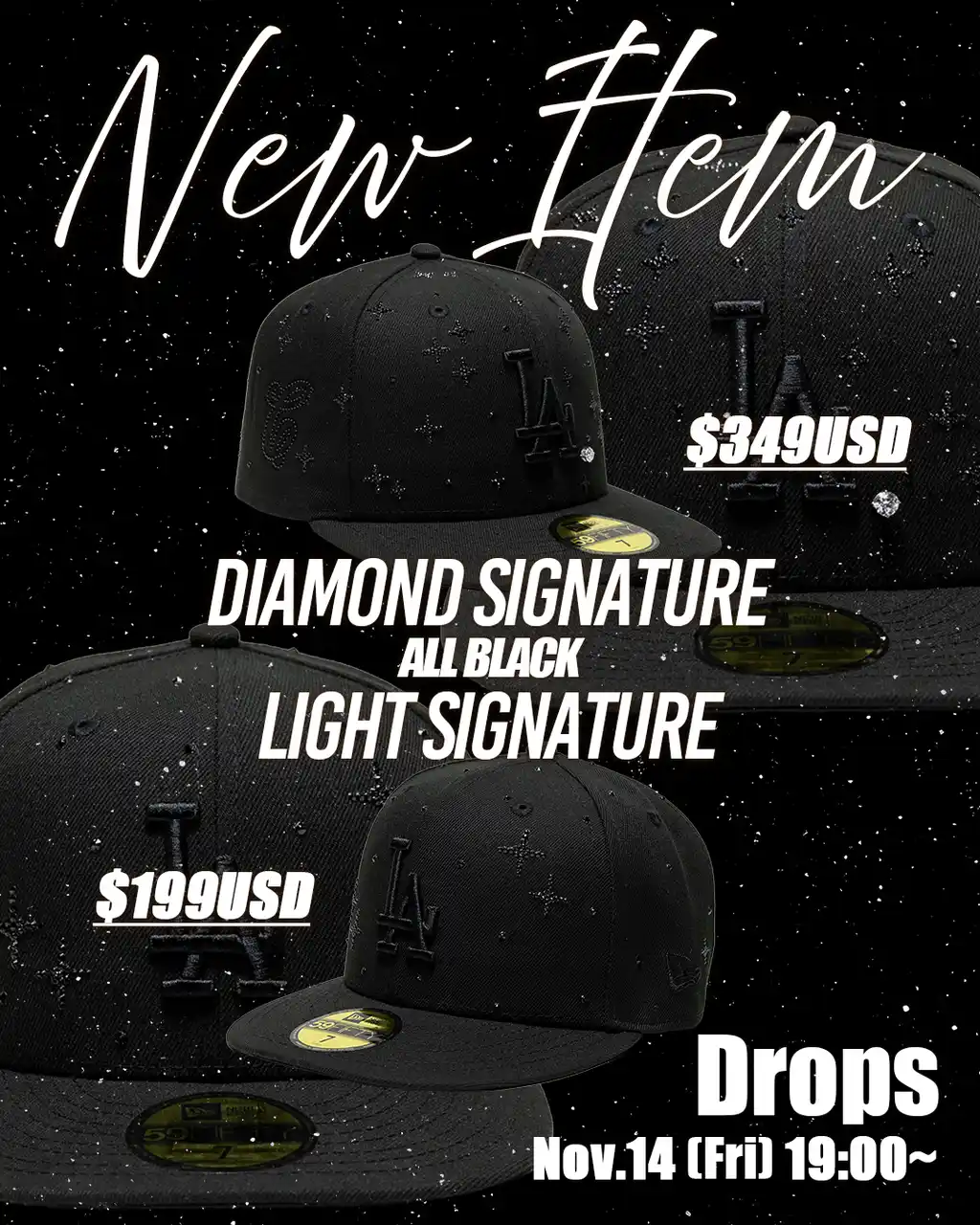 【株式会社Yoda】 Couture Worldwide「ALL BLACK SERIES」をリリース。人気モデルの“DIAMOND SIGNATURE”と、星の輝きをイメージした“LIGHT SIGNATURE”が登場。