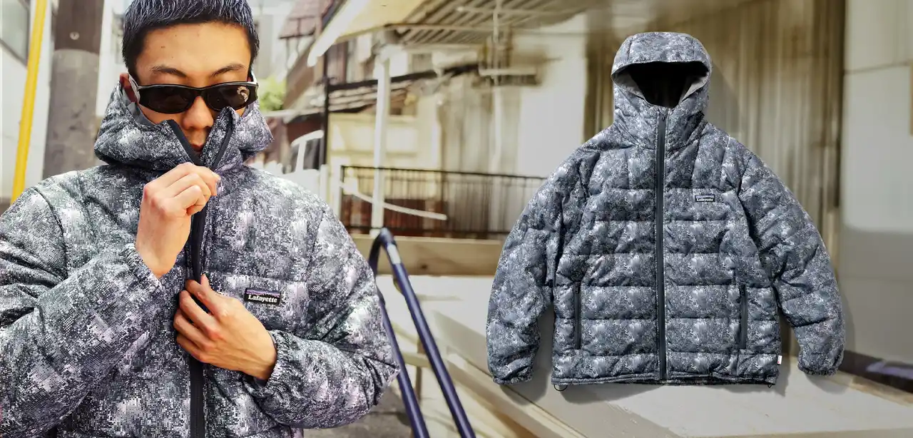 【有限会社ラファイエット】 LFYT、印象的な“ミラーボール柄”を都会的に落とし込んだMICRO BAFFLE SYNTHETIC-DOWN JACKETを12月20日に発売