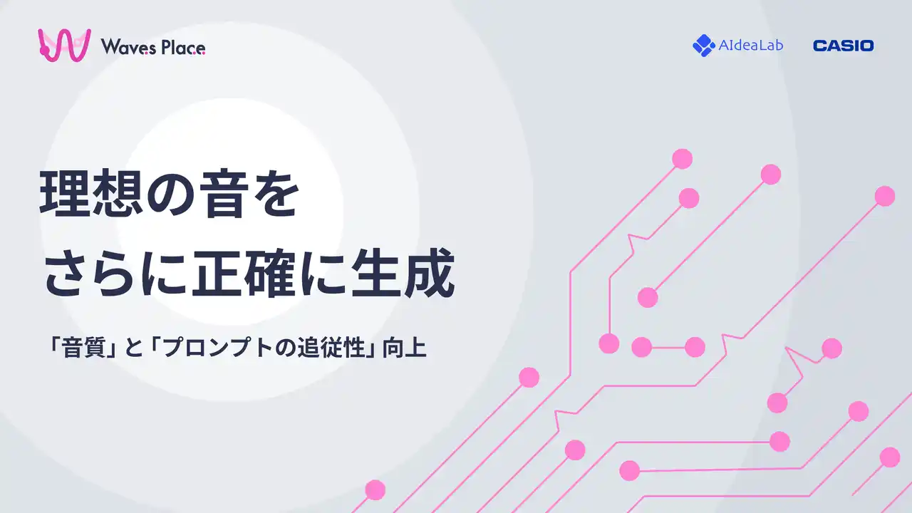 カシオ計算機と共同開発したAI効果音生成ツール『Waves Place』のアップデートのお知らせ