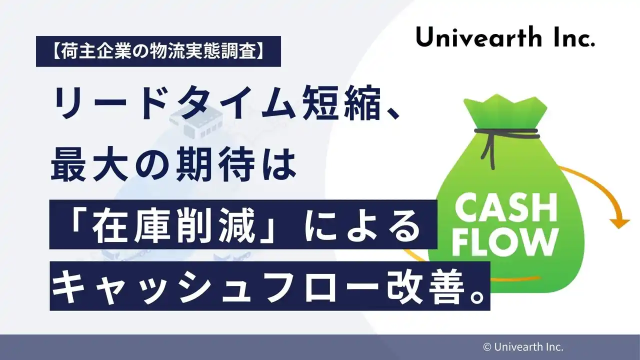 【株式会社Univearth】 【荷主企業の物流実態調査】リードタイム短縮、最大の期待は「在庫削減」によるキャッシュフロー改善。45%が回答。守りから攻めへ、物流の安定が経営基盤を強化。