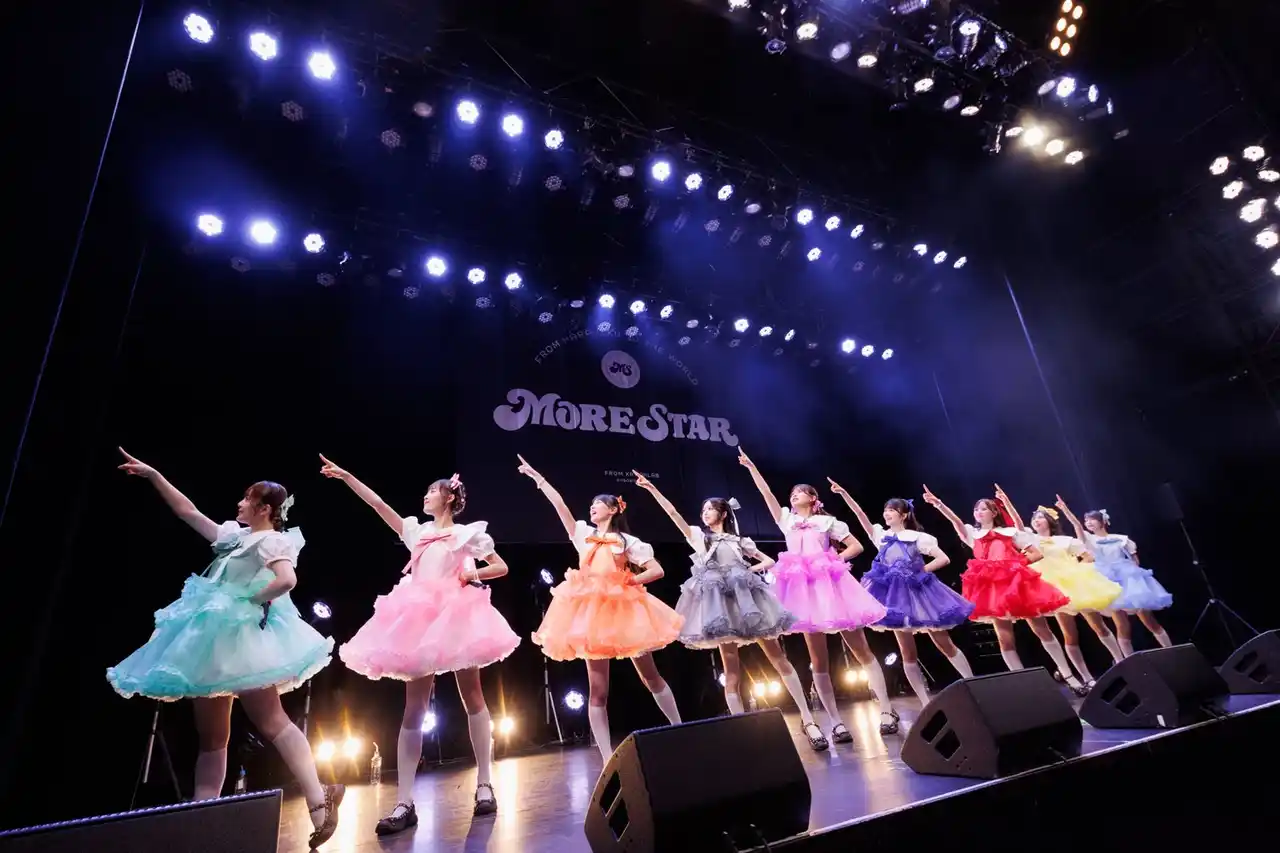 MORE STAR、初の単独ライブ『1st STAR』を満員のヒューリックホール東京で開催　7月7日に豊洲PITでのワンマンライブ開催を発表